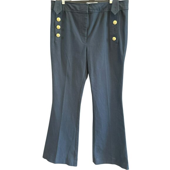 Derek Lam 10 Crosby Midnight Robertson Flared Trousers Sz 16 Sailor READ - Picture 1 of 10